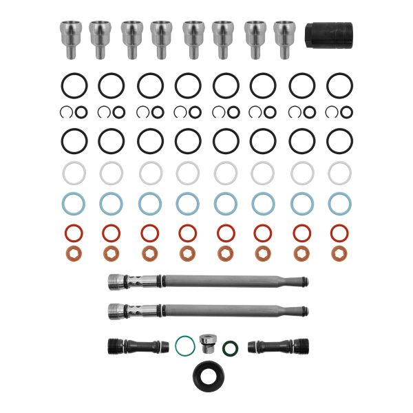 TrackTech Updated Stand Pipe + Dummy Plugs + Ball Tubes + Injector O-Rings For 2004.5-2010 Ford Powerstroke 6.0L