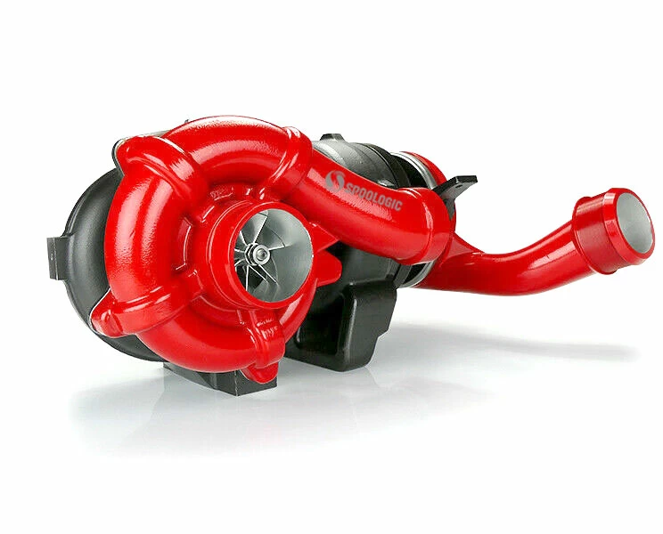 SPOOLOGIC Stage 1 Performance Turbocharger for 2008-2010 Ford 6.4L Powerstroke – Red