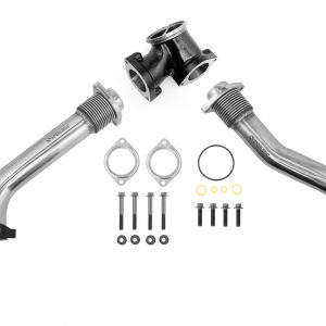 SPOOLOGIC 304 Stainless Steel Bellowed Up-pipes and gaskets 99.5-03 7.3L Powerstroke