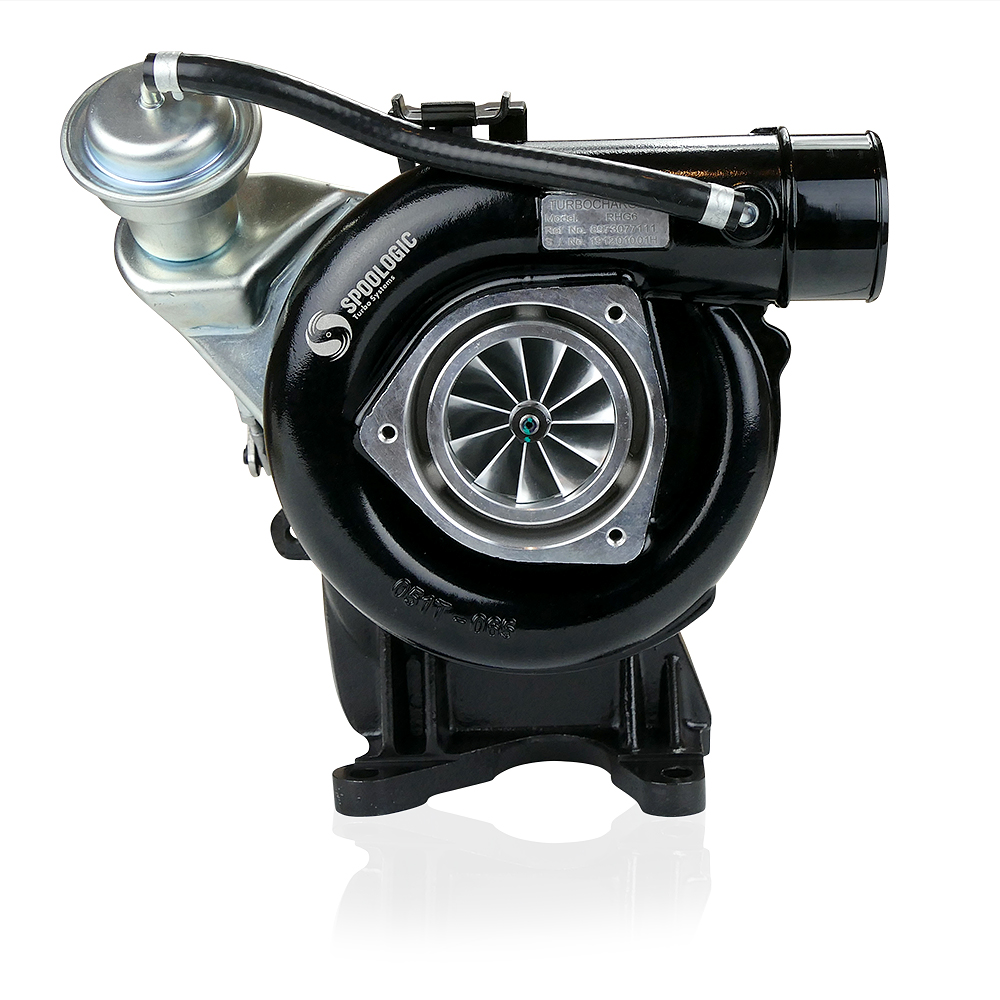 SPOOLOGIC RHG6 Turbocharger Billet Black for 01-04 LB7 Duramax