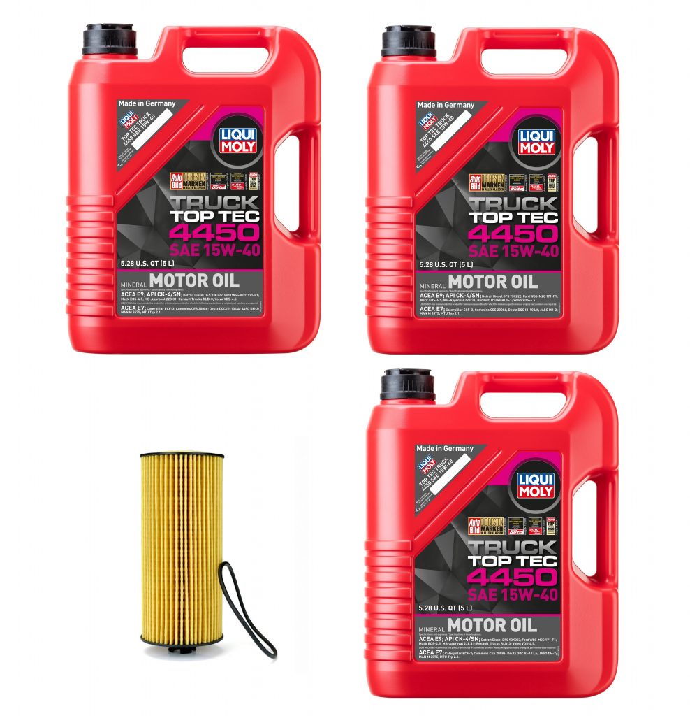 15W-40 Liqui Moly Oil Change Kit For 2003-2010 6.0L 6.4L Ford Powerstroke