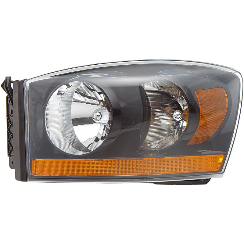 Headlight Assembly Left Black Bezel for 2006 Dodge Ram 5.9L Cummins 24V