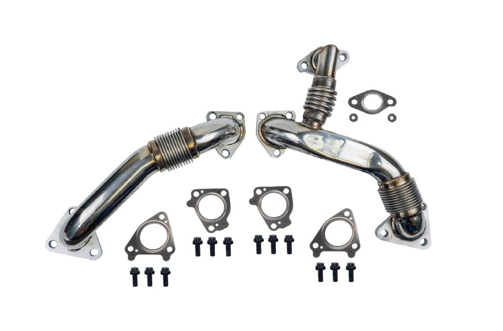 SPOOLOGIC Heavy Duty Upgraded 304SS Up-Pipes + Gaskets For 04.5-05 LLY Duramax