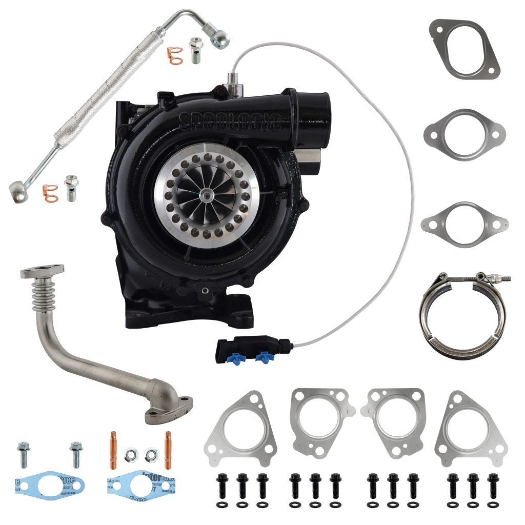 SPOOLOGIC Stage 1 Performance Turbocharger for 2004.5-2010 6.6L Chevrolet Duramax LLY LBZ LMM – BLACK