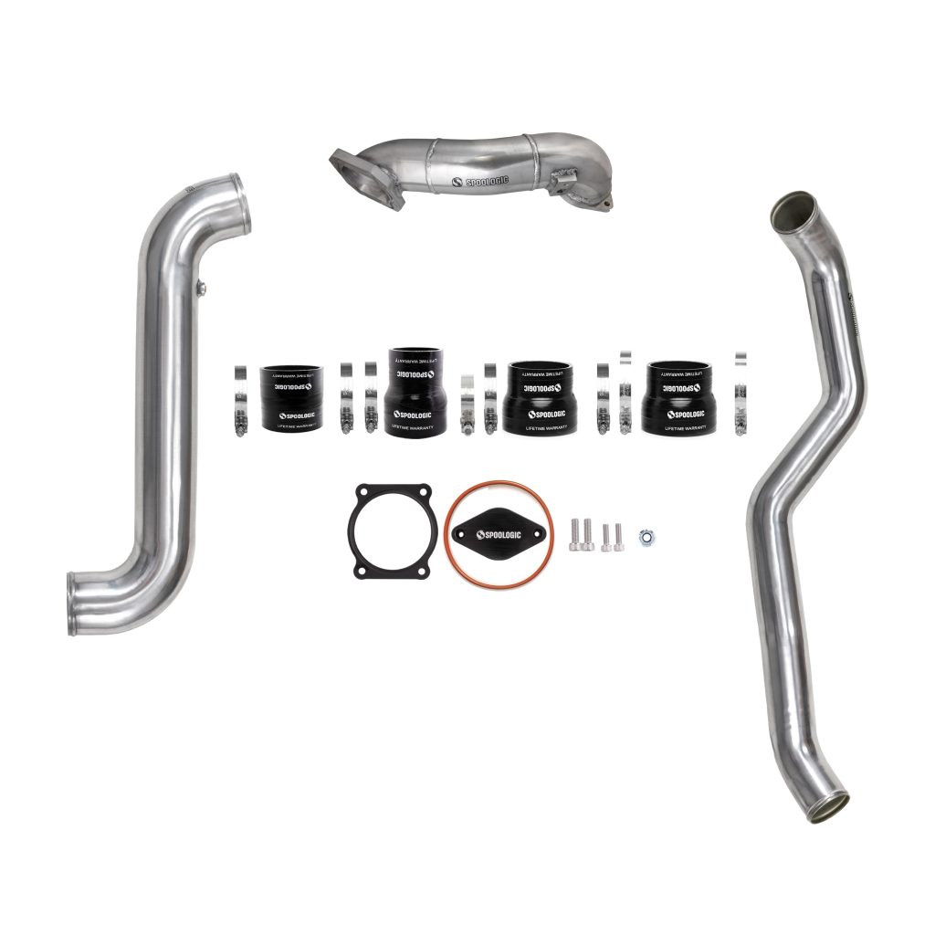 SPOOLOGIC Intercooler Pipe Kit for 2011-2016 6.6L Chevrolet Duramax LML