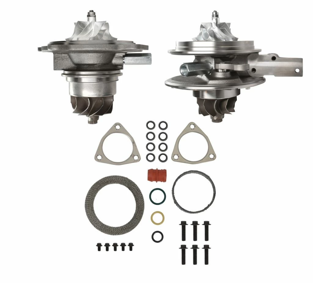 SPOOLOGIC High + Low Pressure V2S Turbocharger Cartridges Billet Wheels for 2008-2010 Ford 6.4L Powerstroke