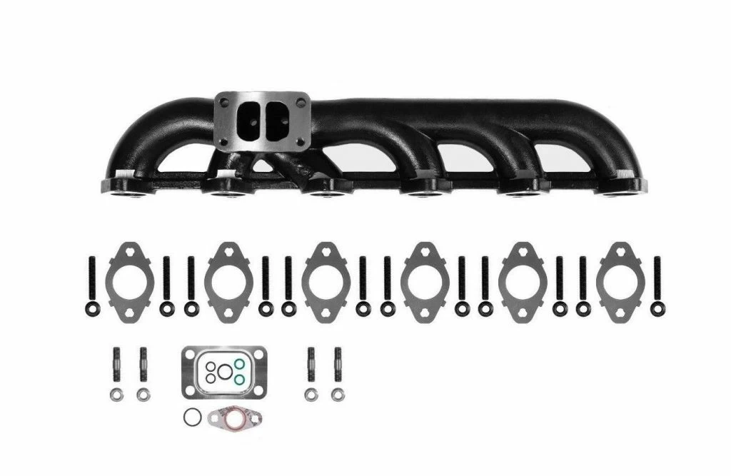 SPOOLOGIC High Flow Ceramic Coated Exhaust Manifold for 2003-2007 Dodge Ram 5.9L Cummins 24V