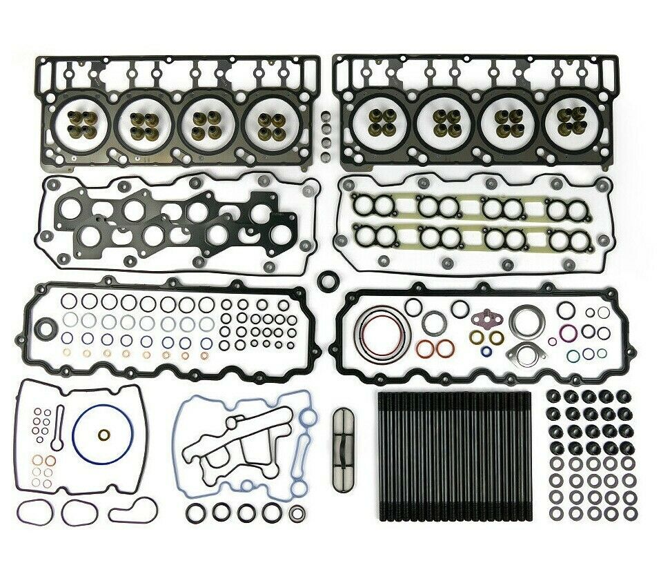 Complete Top End Cylinder Head Gasket / Studs Service Kit for 2003-2010 Ford Powerstroke 6.0L