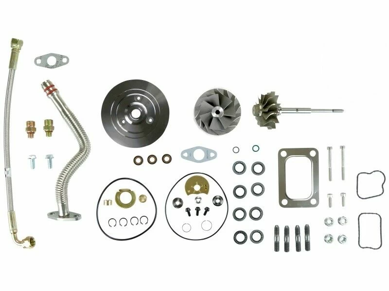 SPOOLOGIC HE351VE Turbo Rebuild Kit with Gaskets Lines Shaft Plate Cast Wheel for 2007.5-2012 6.7L Cummins 24V
